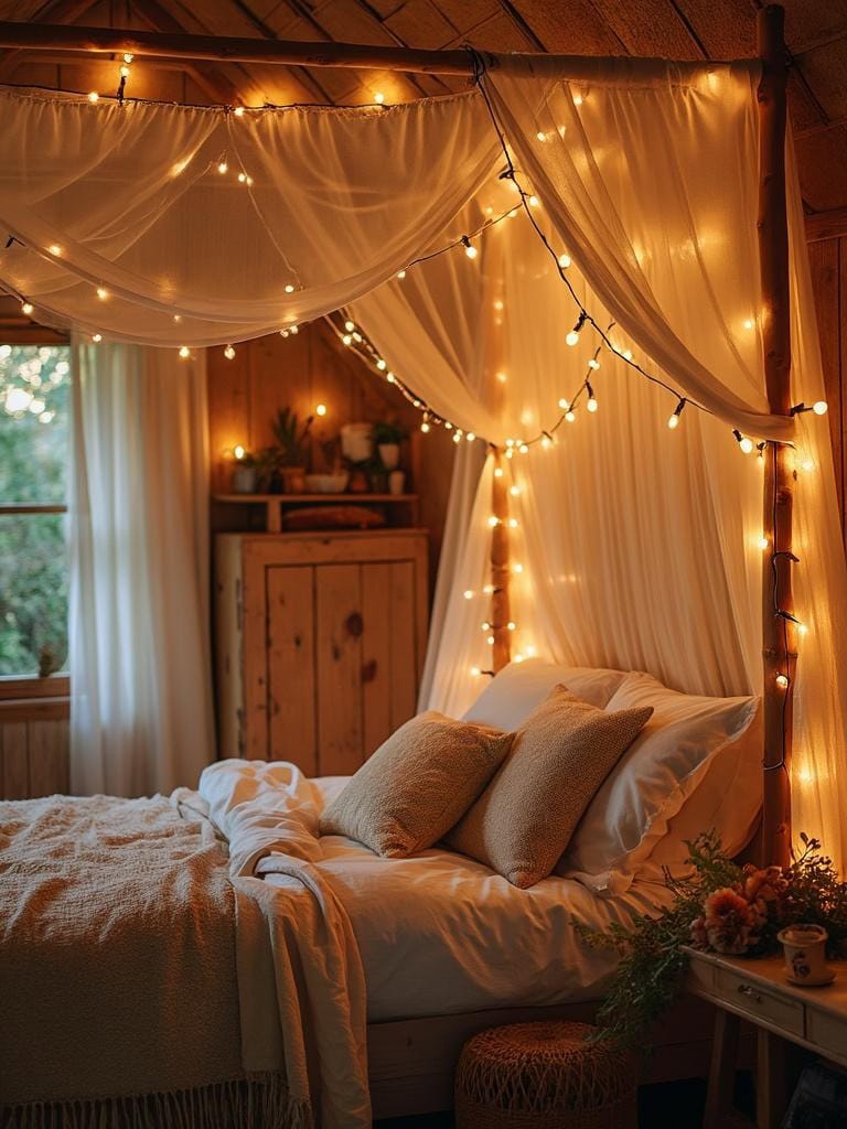 19 Boho Decor Bedroom Ideas That Will Make You Redecorate Tonight 24 Boho Decor Bedroom Ideas - Fairy Lights: Your Everyday Magic