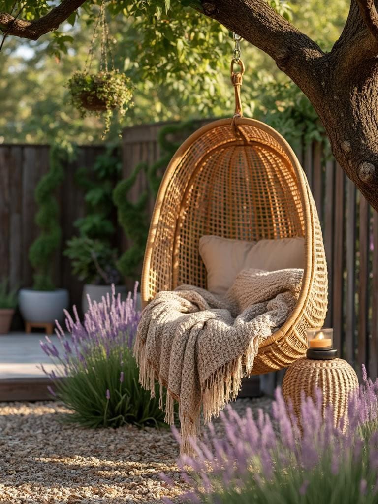 
Outdoor Decor Ideas - Cozy Nook with Swing Chairs