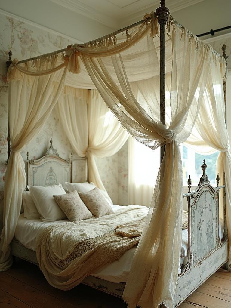 21 Vintage Decor for Bedroom Ideas That Are Straight Out of a Dream (Boho Bliss Inside!) 14 Vintage Decor for Bedroom Ideas - Canopy Bed Bliss