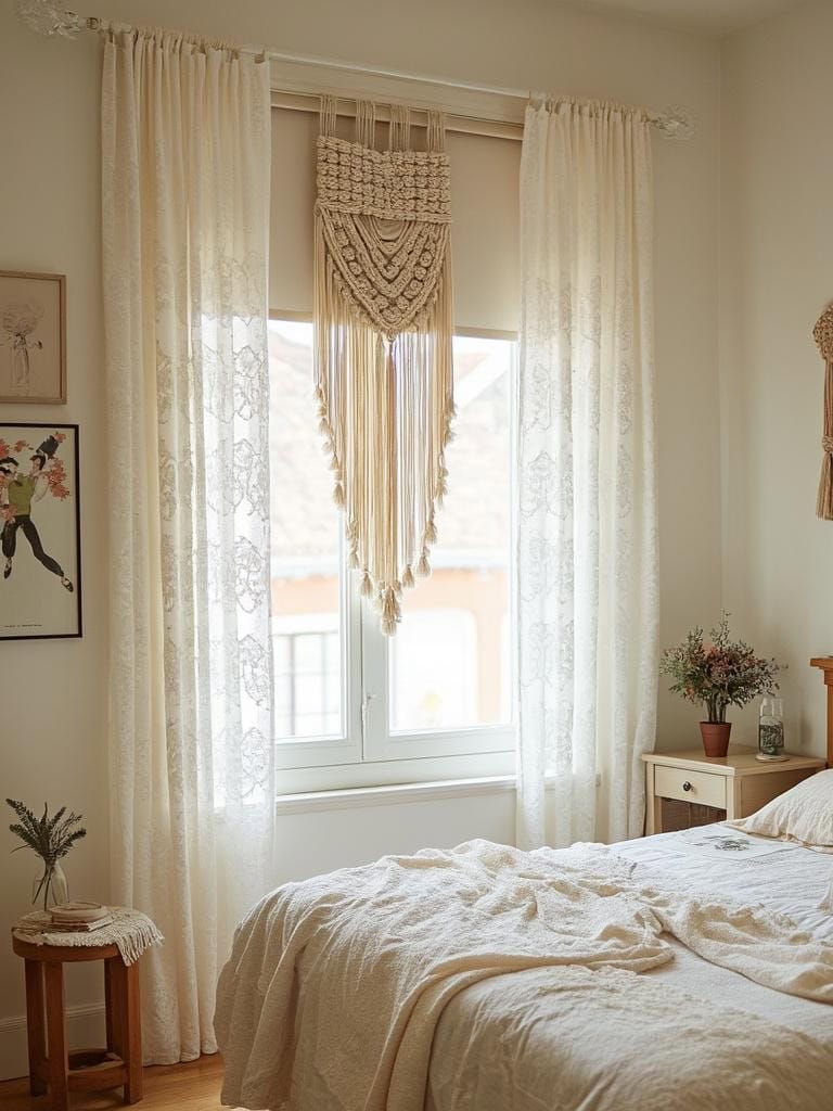 21 Vintage Decor for Bedroom Ideas That Are Straight Out of a Dream (Boho Bliss Inside!) 21 Vintage Decor for Bedroom Ideas - Lace and Macrame Mood