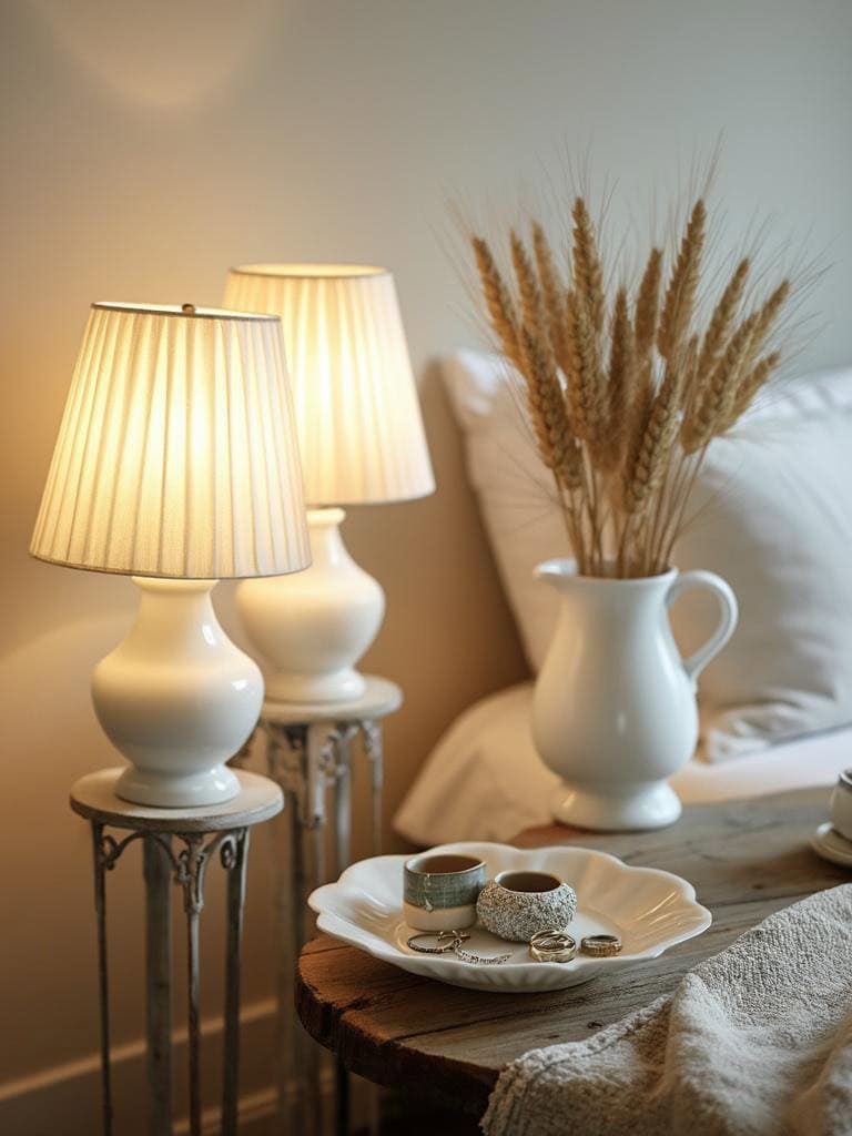 21 Vintage Decor for Bedroom Ideas That Are Straight Out of a Dream (Boho Bliss Inside!) 23 Vintage Decor for Bedroom Ideas - Milk Glass Magic