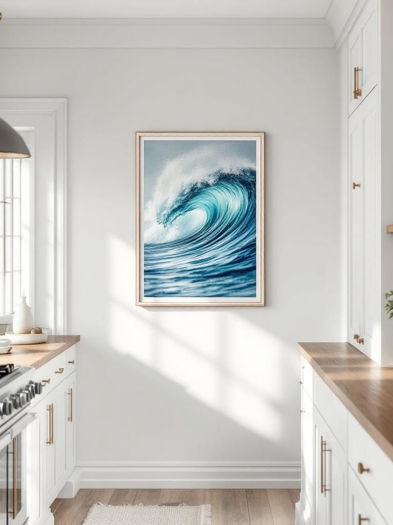 17 Coastal Kitchen Designs That Feel Like a Deep Breath of Ocean Breeze 29 Coastal Kitchen Designs - One Big Ocean Moment (Art That Speaks)
