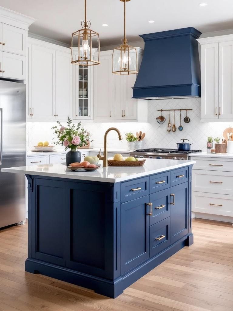 17 Coastal Kitchen Designs That Feel Like a Deep Breath of Ocean Breeze 23 Coastal Kitchen Designs - Navy Island, Your Anchor