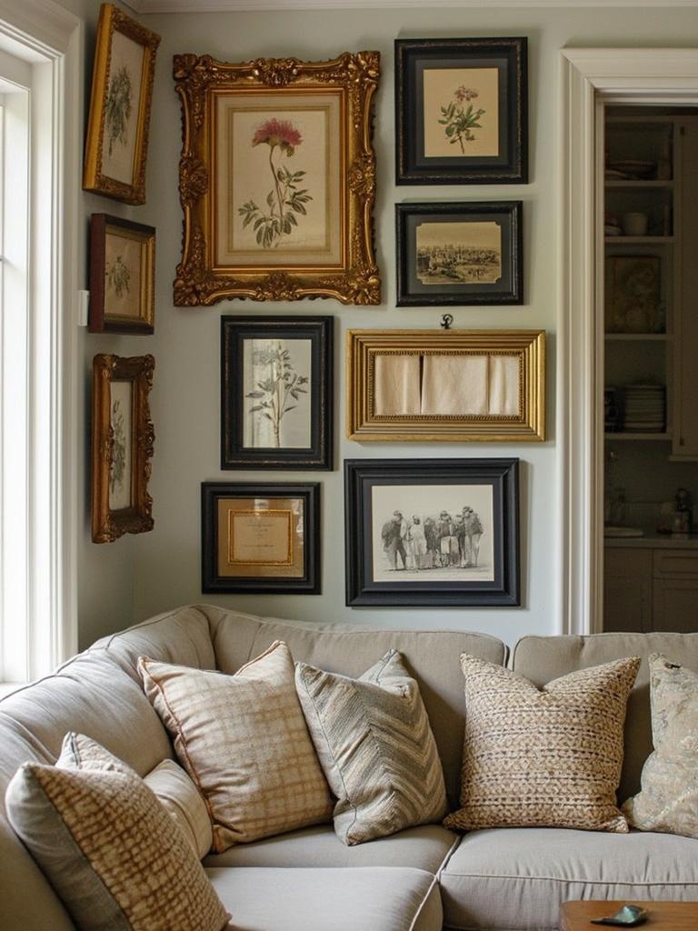 French English Cottage Living Room - Gallery Walls: Tell Your Story