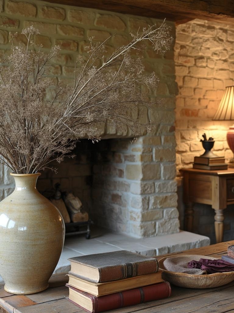 French English Cottage Living Room - Stone and Brick: Earthy Goodness