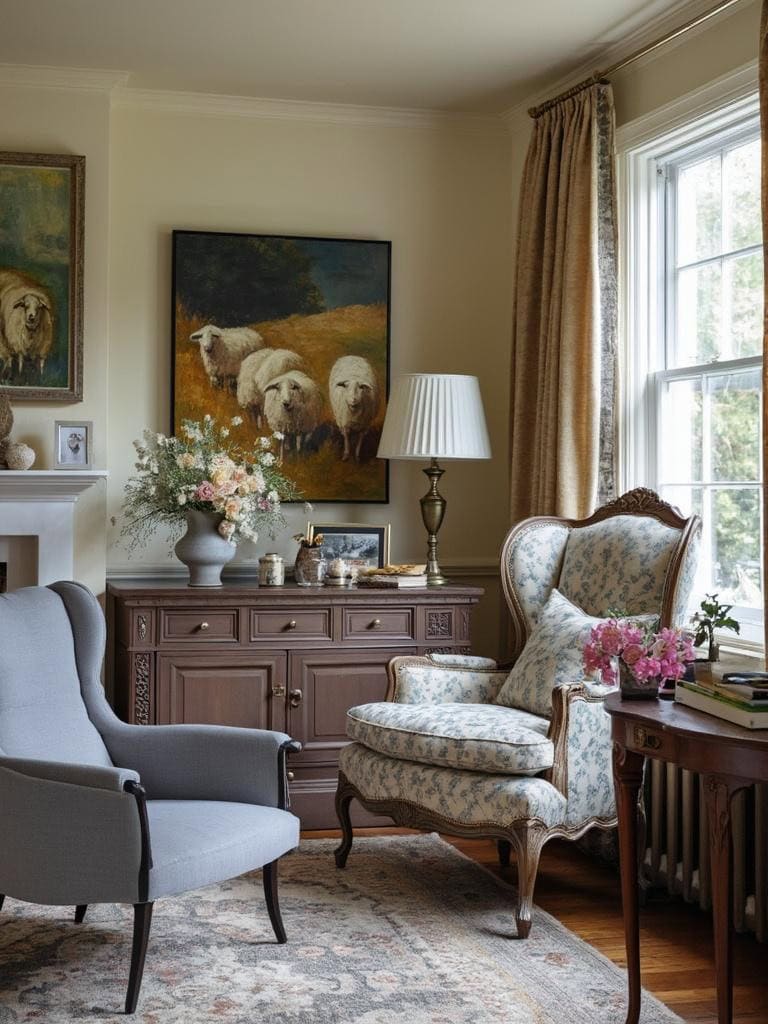 French English Cottage Living Room - Mix Eras Like a Confident Collector