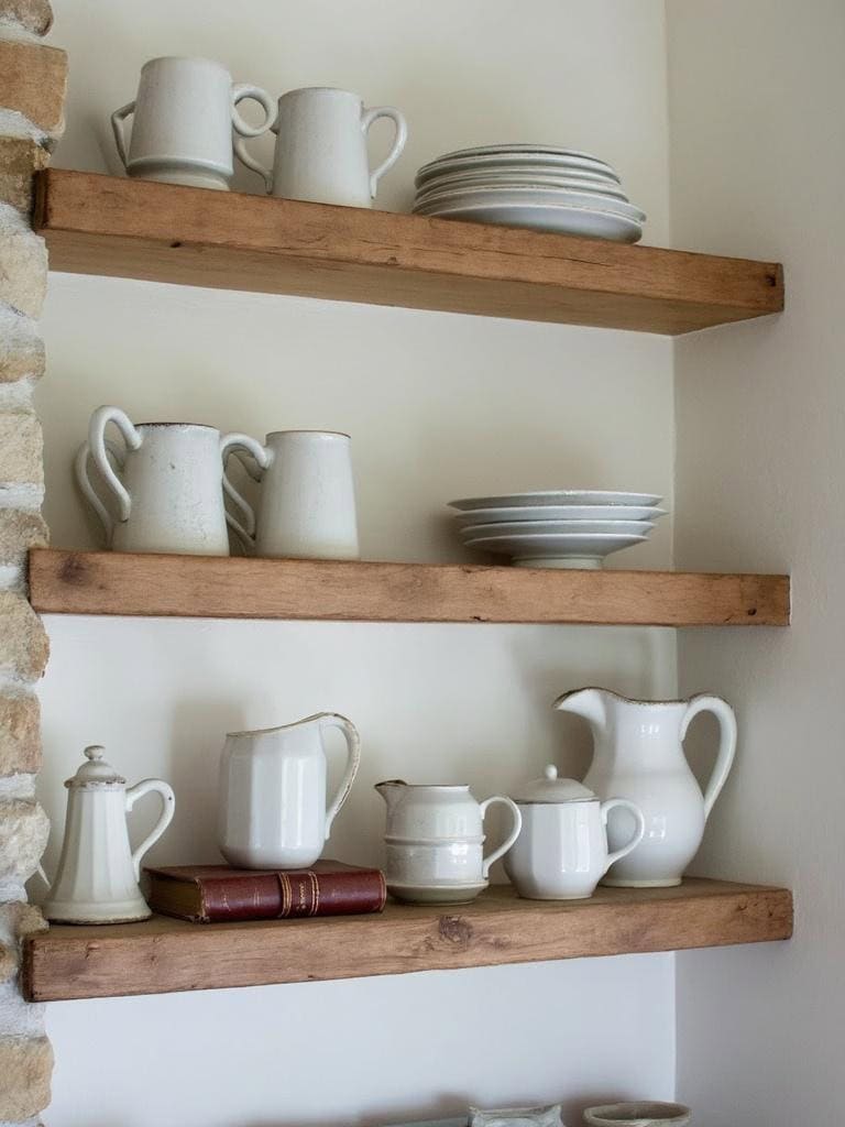 French English Cottage Living Room - Open Shelving: Where Life Gets Pretty
