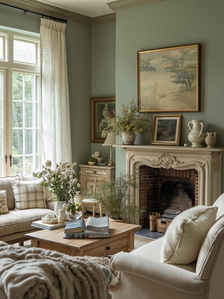French English Cottage Living Room - Paint Walls Like a Soft Sigh