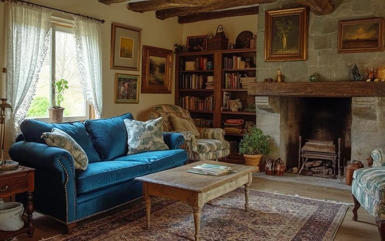 French and English Cottage Living Room Ideas