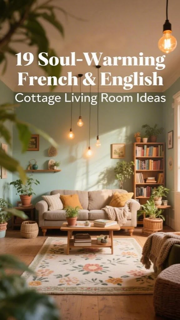19 Soul-Warming French and English Cottage Living Room Ideas