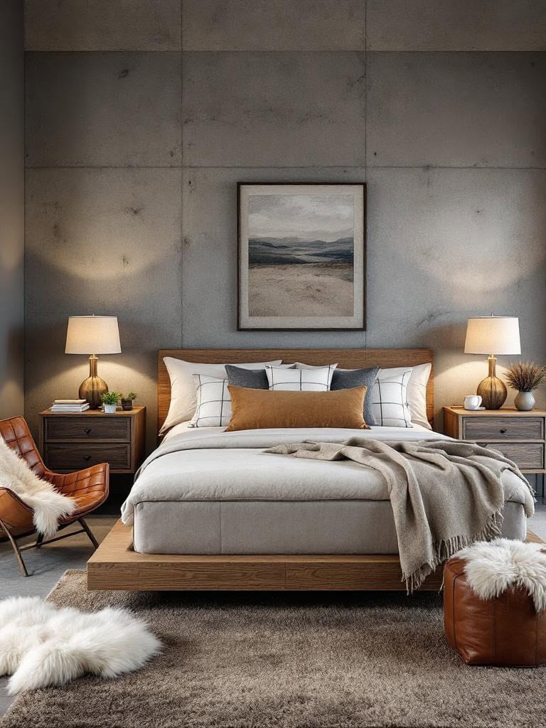 Mens Bedroom Ideas - Industrial Cozy