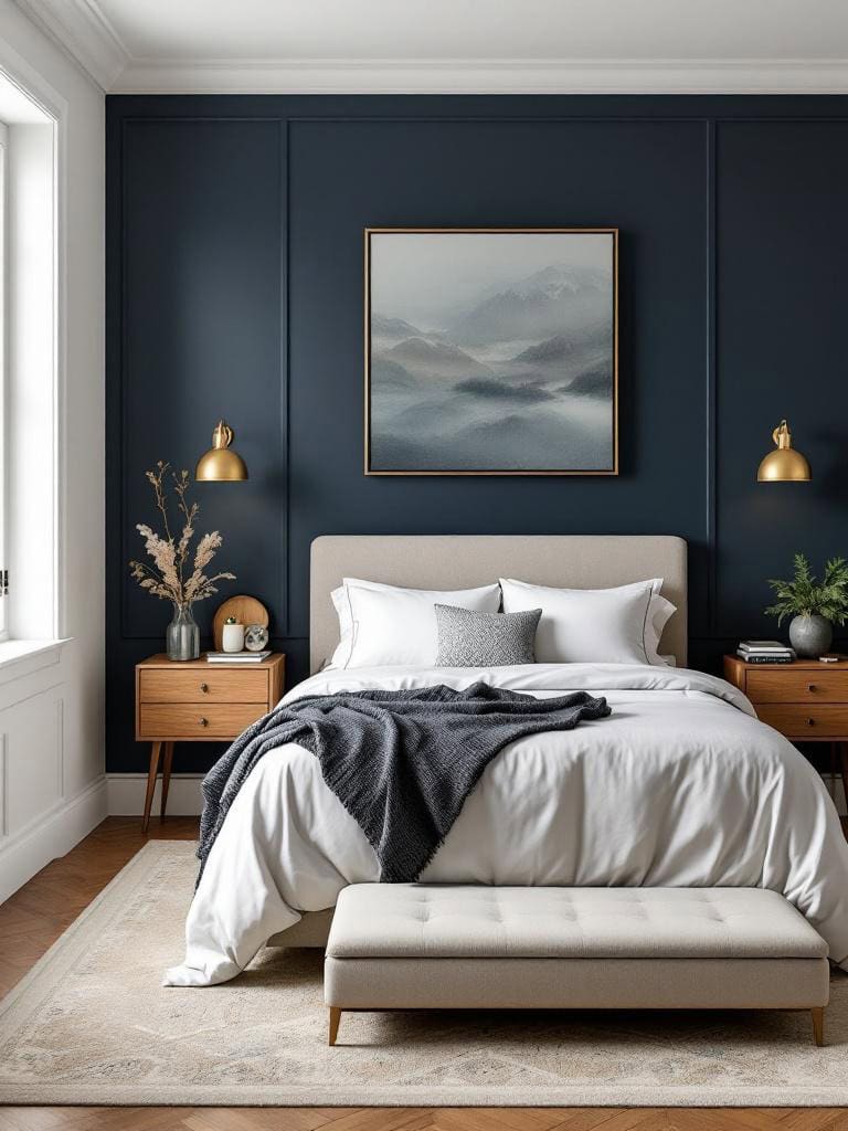 Mens Bedroom Ideas - Deep Blue Haven