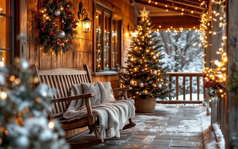 7 Cozy Farmhouse Christmas Porch Decor Ideas