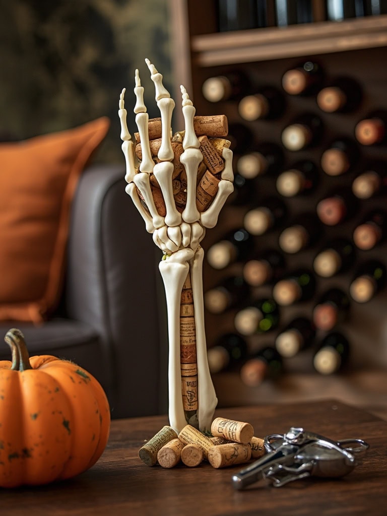 Halloween Living Room Decor Ideas - Skeleton Hand Bowl