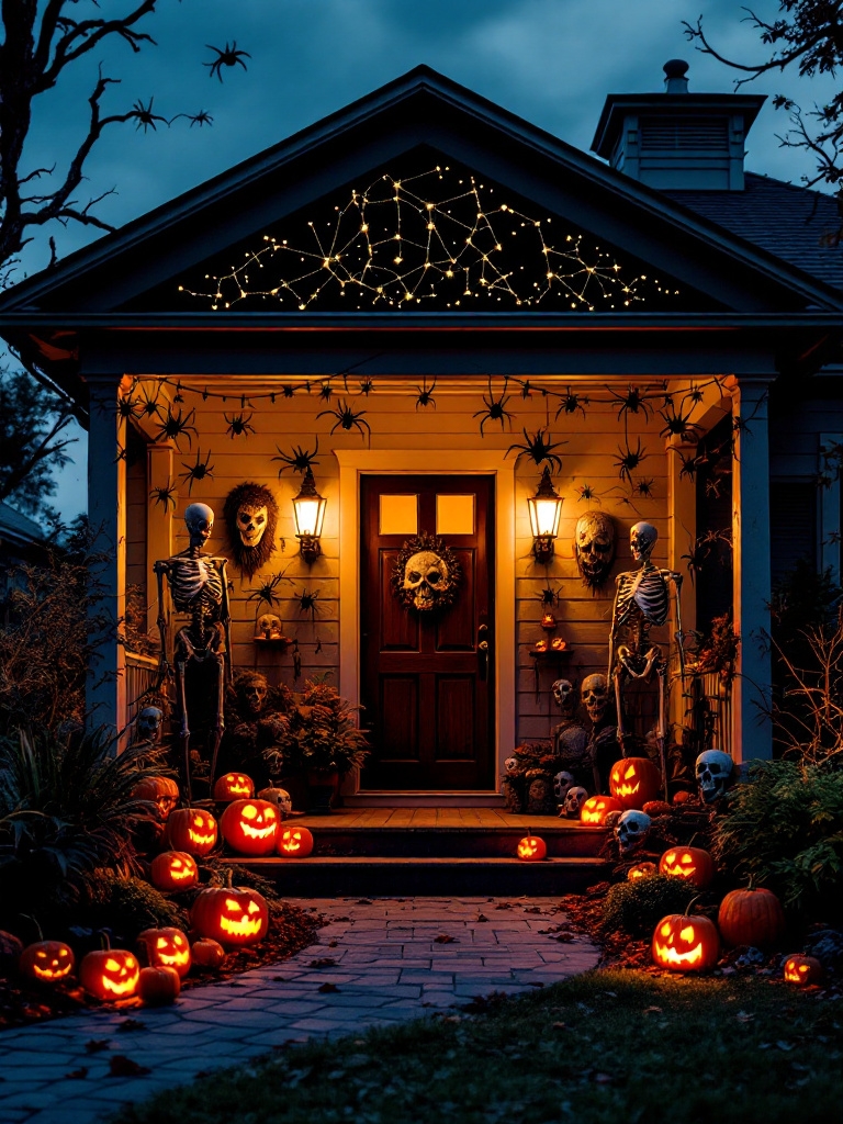 17+ Last-Minute Outdoor Halloween Decor Ideas - Spook-tacularly Simple! 25 Outdoor Halloween Decor Ideas - Replace the Porch Light with a Constellation