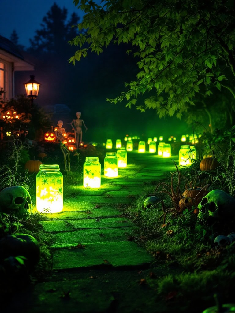 17+ Last-Minute Outdoor Halloween Decor Ideas - Spook-tacularly Simple! 22 Outdoor Halloween Decor Ideas - Bottle Moonlight Like a Thief