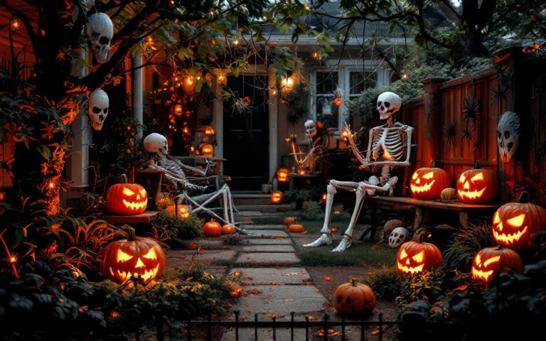 17+ Last-Minute Outdoor Halloween Decor Ideas