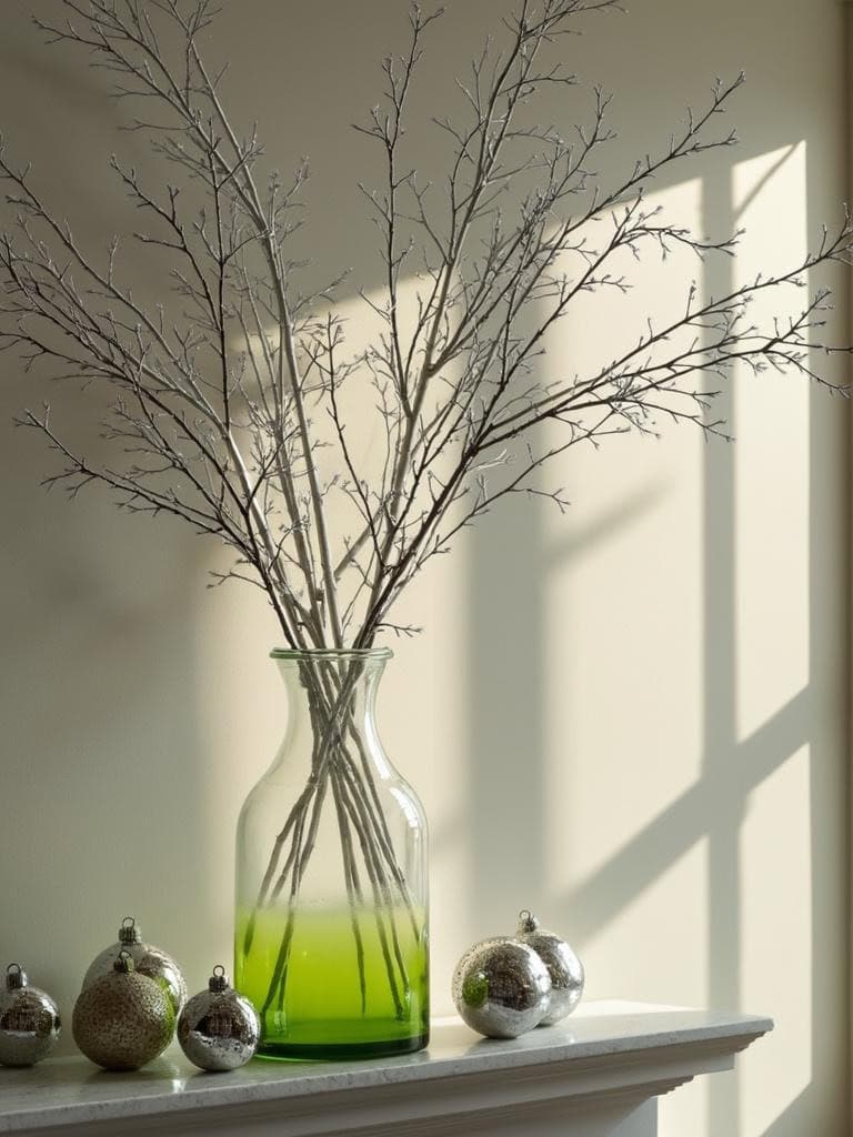 Winter Mantel Magic: 17 Stunning Scapes Sans Christmas Decor (Seriously, You'll Love This) 15 Winter Mantel Magic Christmas Decor - Sunlight and Silver