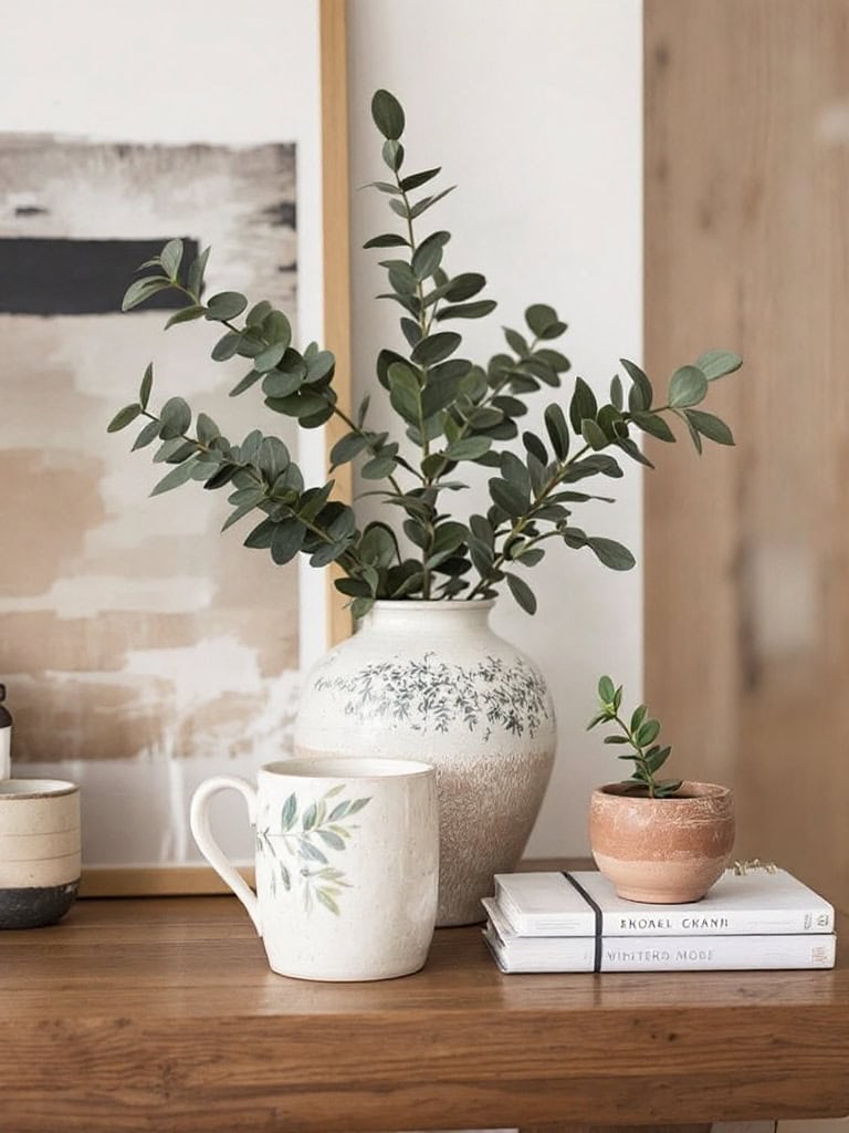 Winter Mantel Magic: 17 Stunning Scapes Sans Christmas Decor (Seriously, You'll Love This) 17 Winter Mantel Magic Christmas Decor - Earthy Clay and Greenery