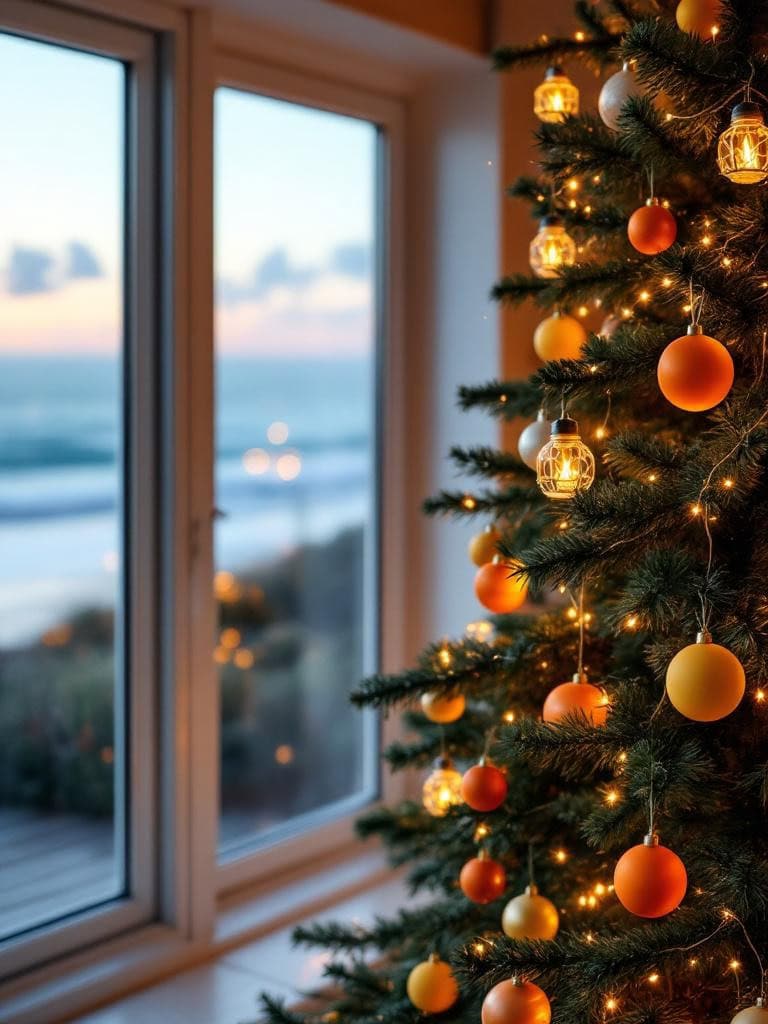 Your Beach House Christmas Tree Shouldn't Look Like a Winter Postcard (19 Real Ideas) 33 Beach House Christmas Tree Decor - Mini Lanterns Like Distant Bonfires