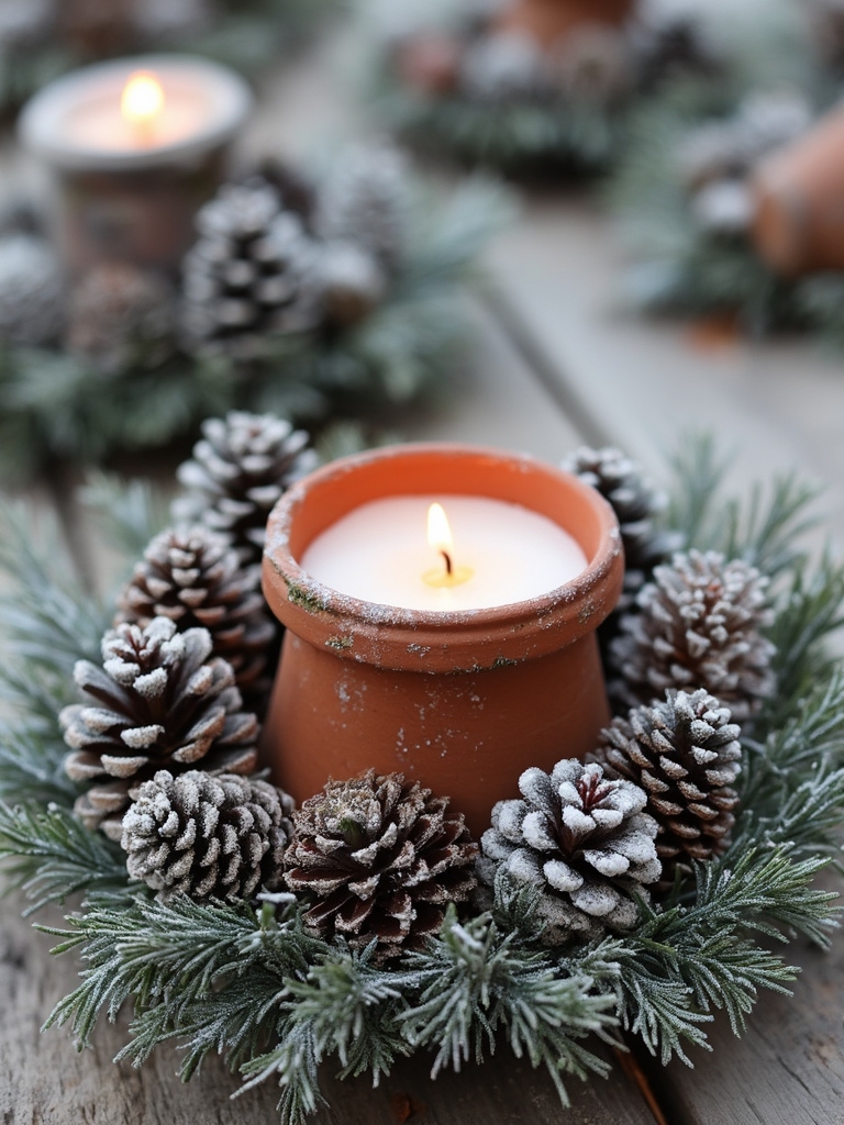 Christmas Color Trends 2025: Designer-Approved Palettes for a Luxe Holiday (Save Before They Sell Out!) 19 Christmas Color Trends 2025 - Rustic Terracotta and Frosted Pinecone