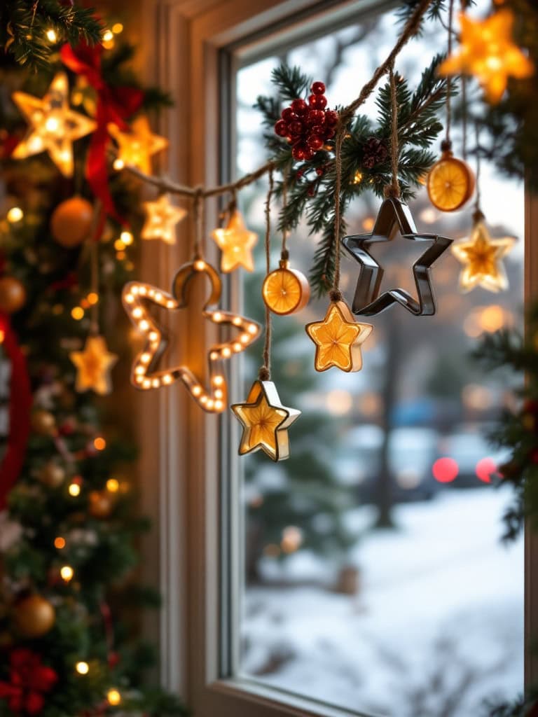Christmas Door Decoration Ideas - Cookie-Cutter Garland Grandma Would Steal