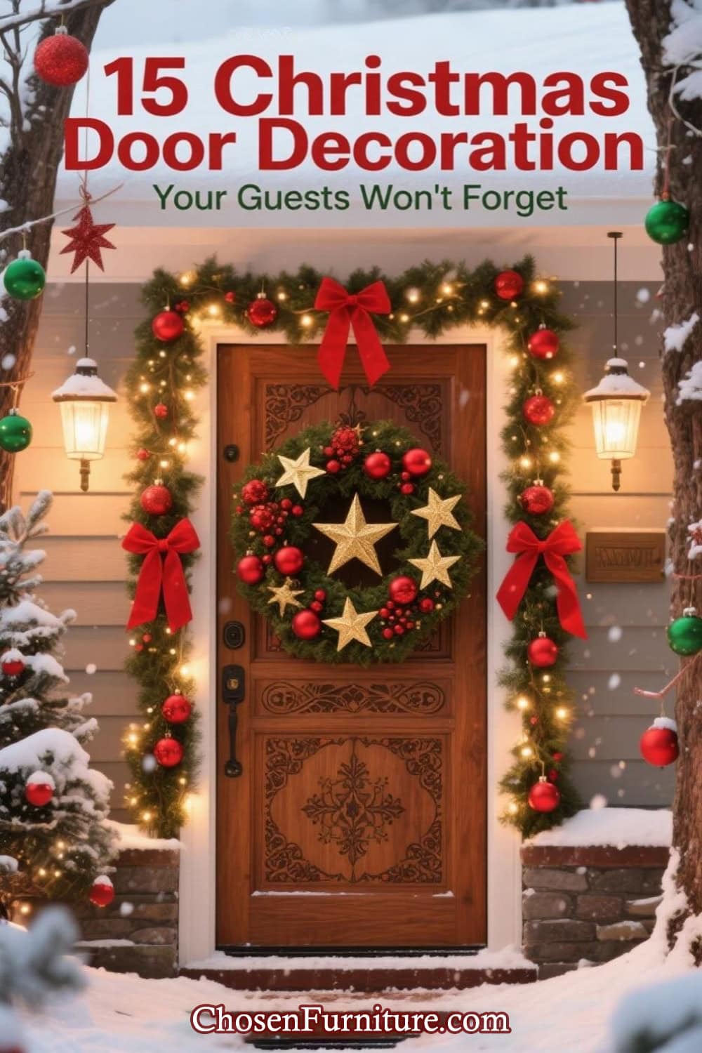15 Christmas Door Decoration Ideas Your Guests Won't Forget