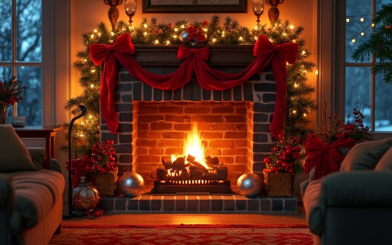19 Magical Christmas Fireplace Decor Ideas