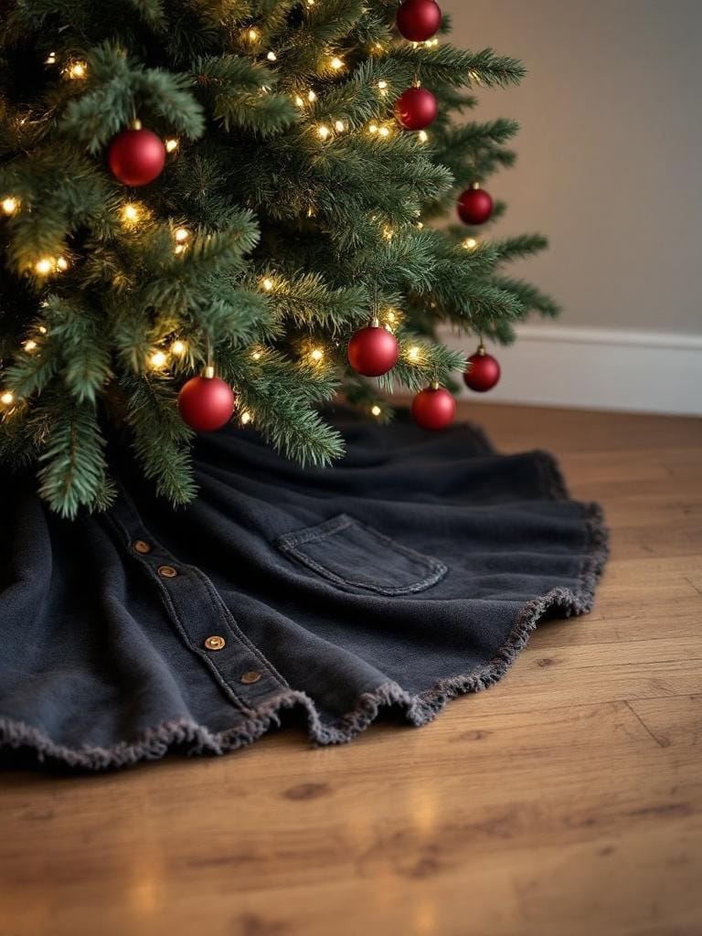 21 Effortless Moody Christmas Decor Ideas: Luxury Without the Stress 19 Moody Christmas Decor Ideas - Tossed the fluffy tree skirt