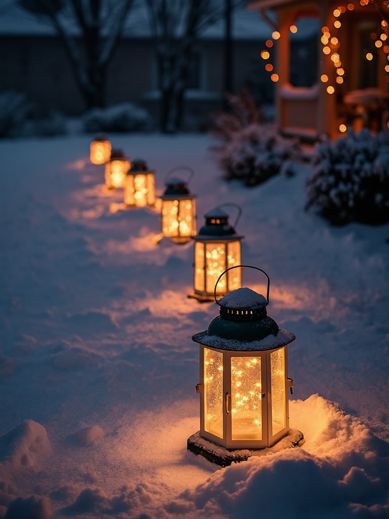 Outdoor Christmas Lantern Ideas - Timer Trail