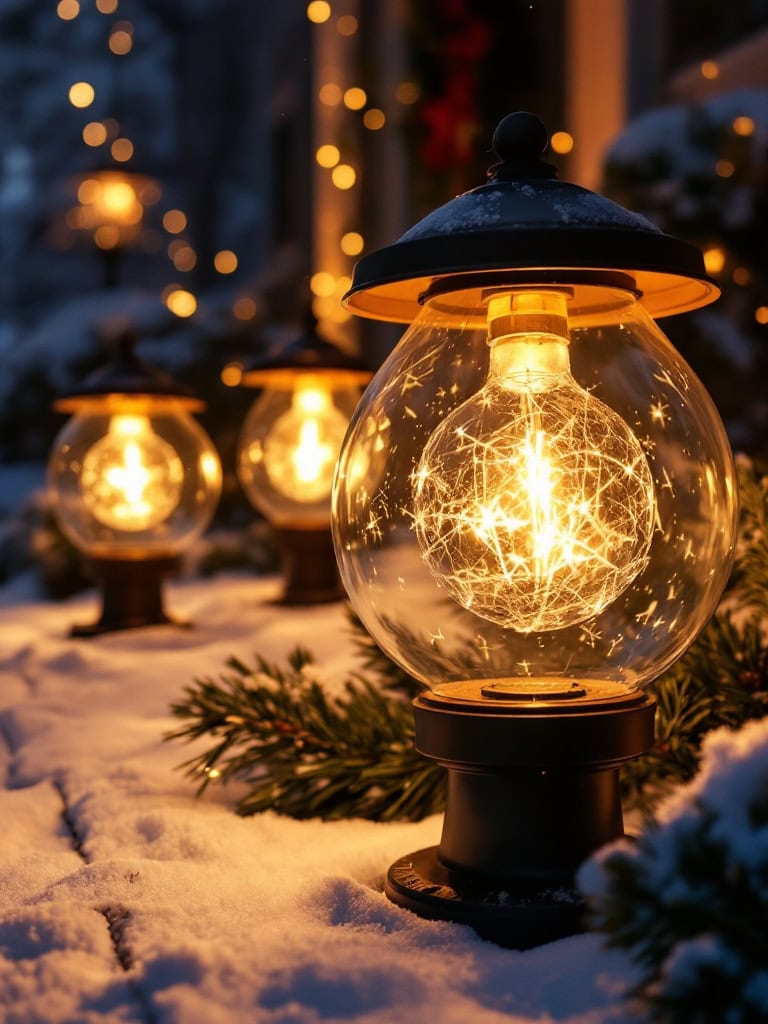 Outdoor Christmas Lantern Ideas - Bulb Cloche