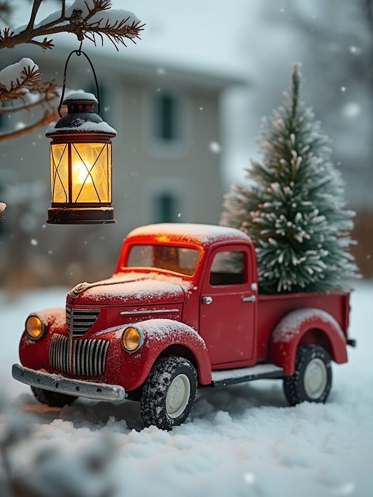 Outdoor Christmas Lantern Ideas - Thrift-Store Truck