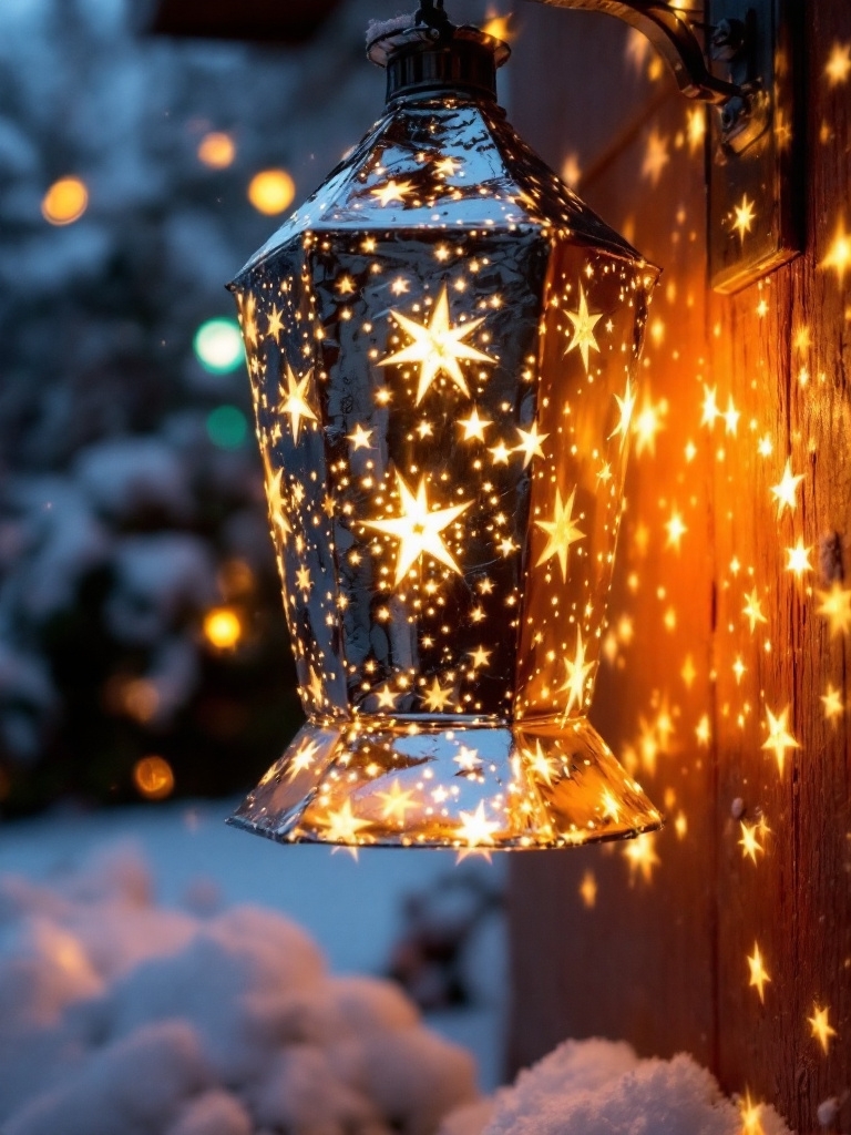 Outdoor Christmas Lantern Ideas - Star Sheet