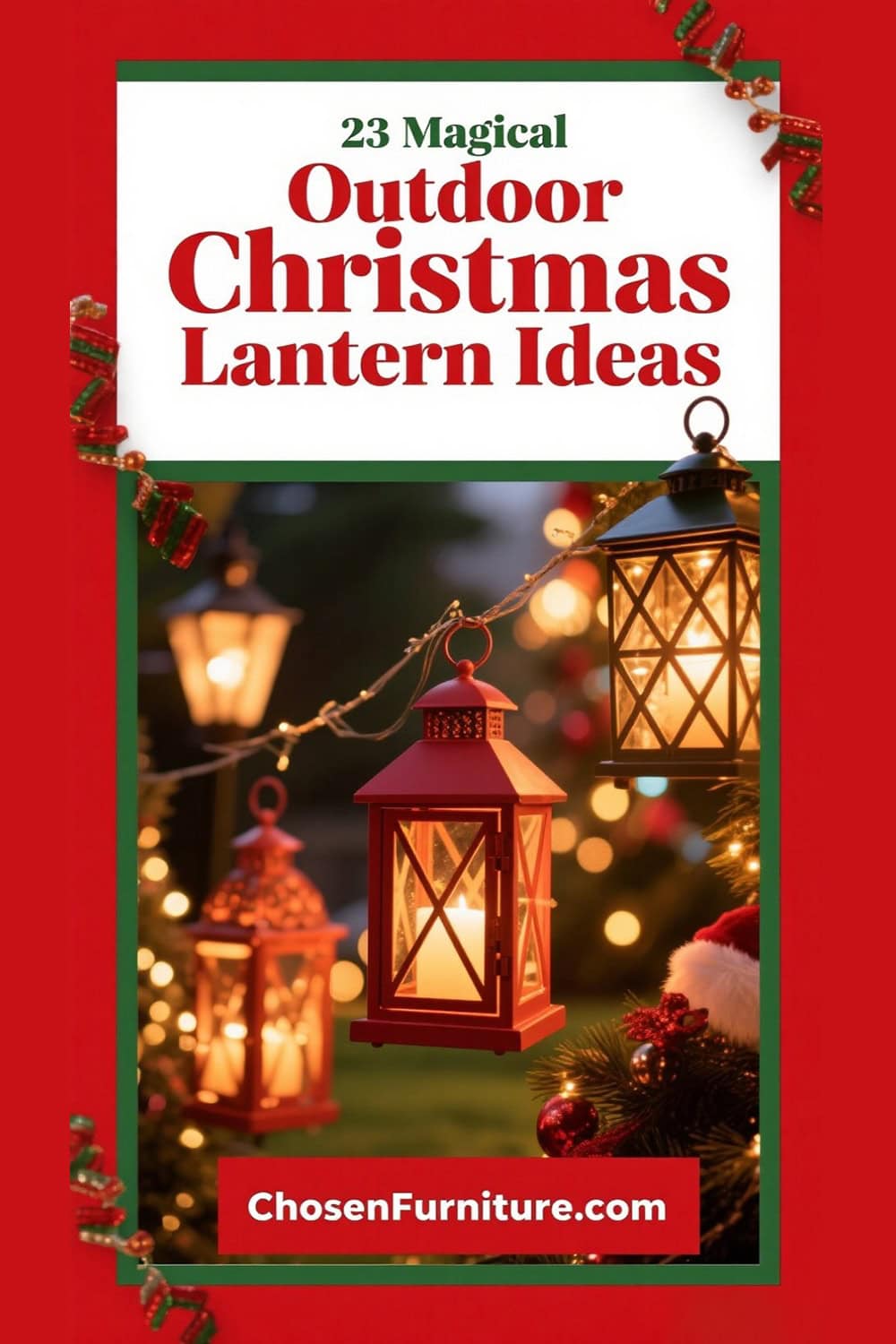 23 Magical Outdoor Christmas Lantern Ideas for a Dazzling Porch Display