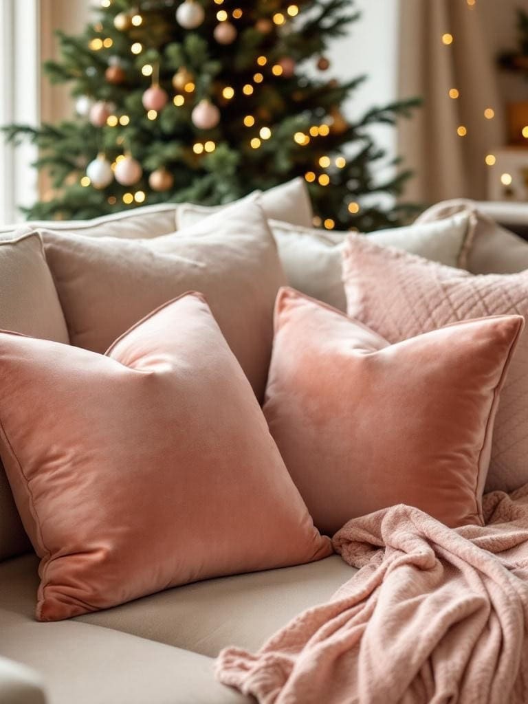 Pink Winter Home Decor Ideas - Velvet Pillows That Started Everything