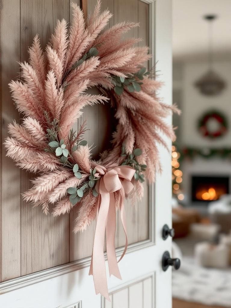 Pink Winter Home Decor Ideas - Wreath Situation on My Door