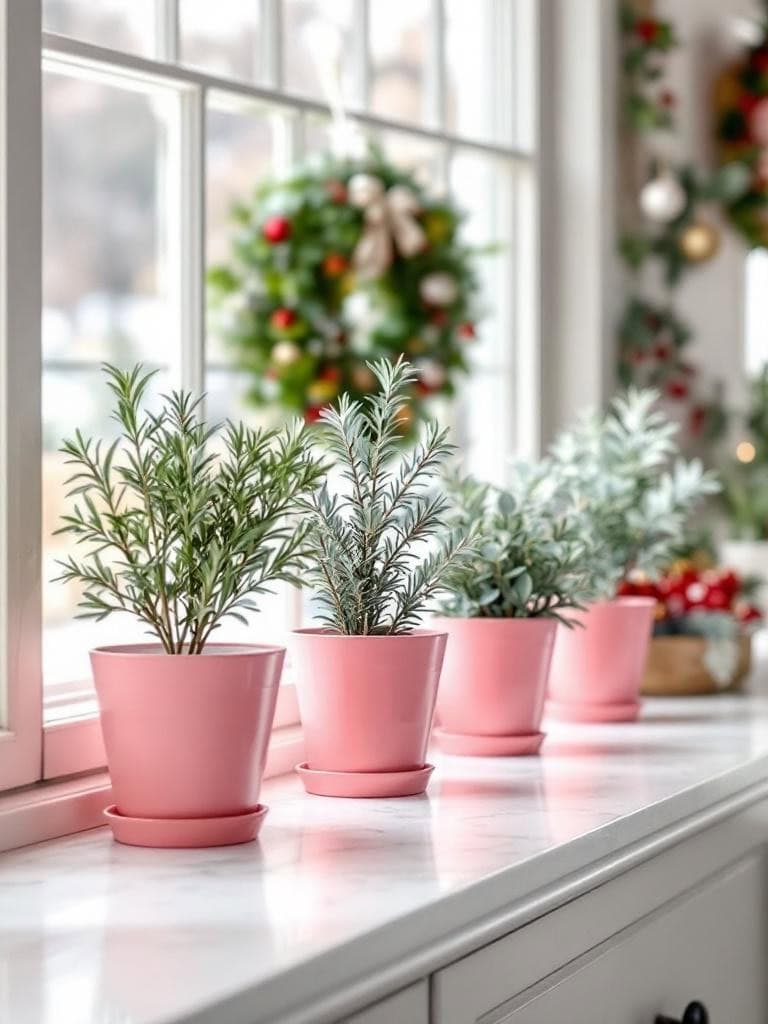 Pink Winter Home Decor Ideas - Plant Pots I Attacked with Spray Paint