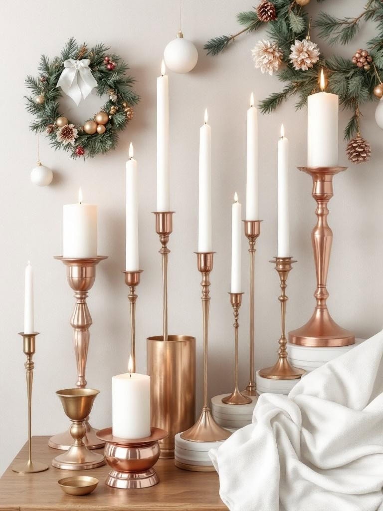 Pink Winter Home Decor Ideas - Candle Holders Taking Over My Life