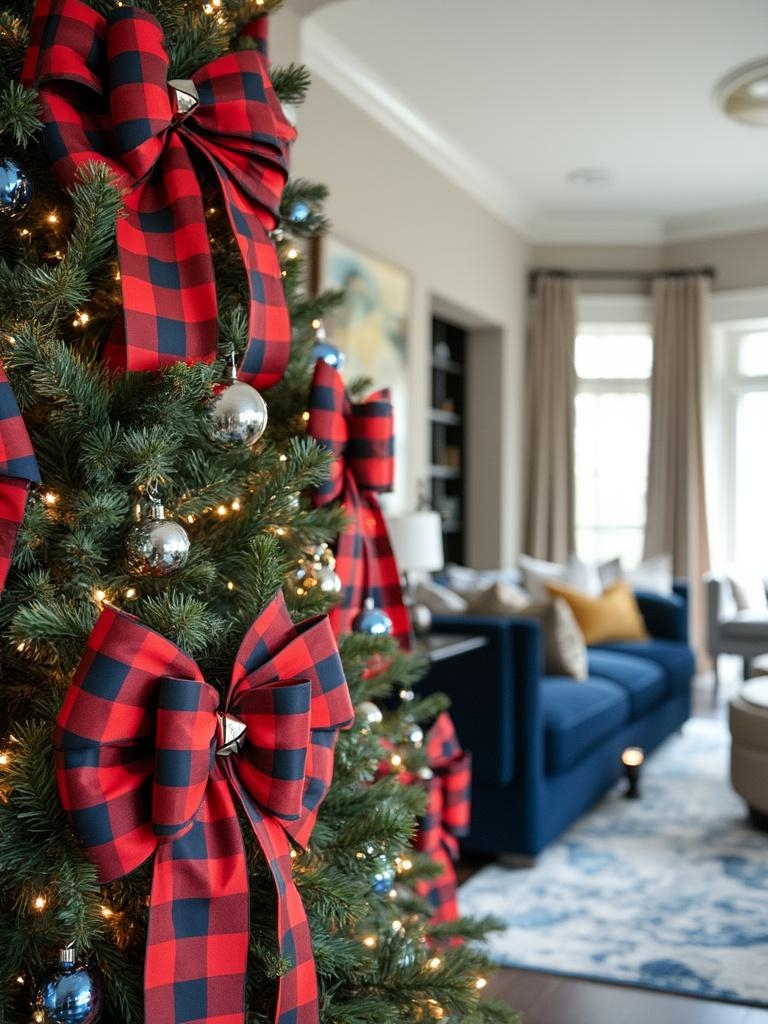 21 Ralph Lauren Christmas Tree Decor Ideas for a Luxe Holiday 38 Ralph Lauren Christmas Tree Decor - Buffalo Check Bows