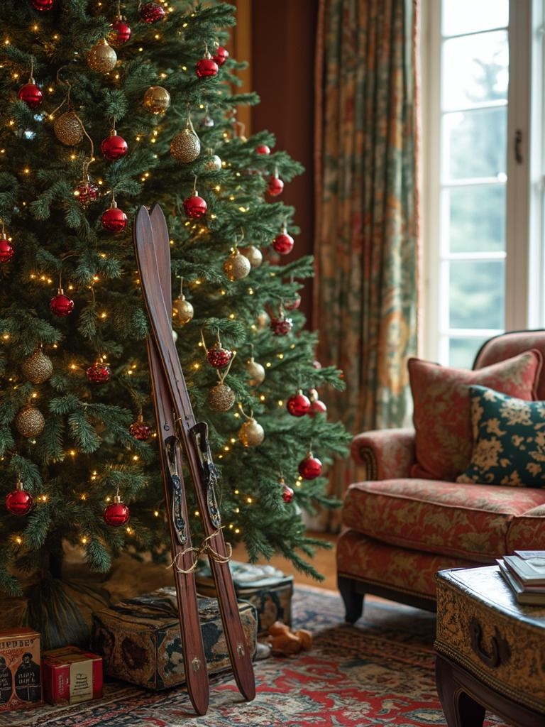 21 Ralph Lauren Christmas Tree Decor Ideas for a Luxe Holiday 22 Ralph Lauren Christmas Tree Decor - Vintage Ski Ornaments