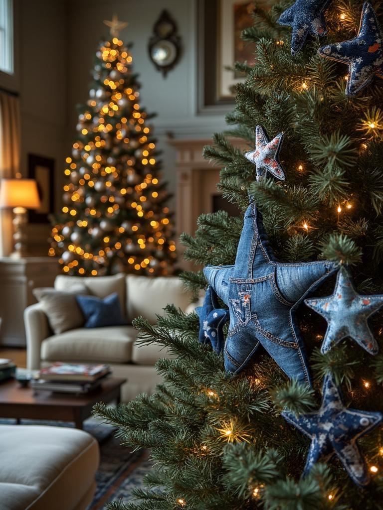 21 Ralph Lauren Christmas Tree Decor Ideas for a Luxe Holiday 25 Ralph Lauren Christmas Tree Decor - Denim Star Patchwork