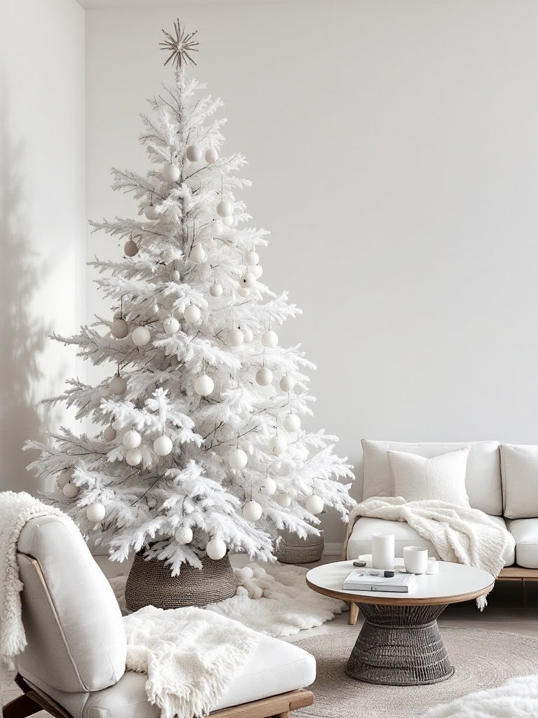 White Christmas Tree Decor Ideas - Sleigh-Bell Silence