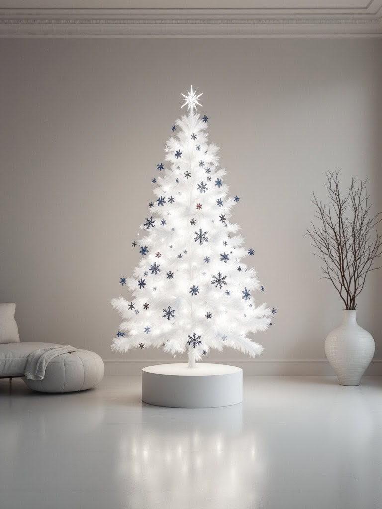 White Christmas Tree Decor Ideas - Blizzard Blueprint