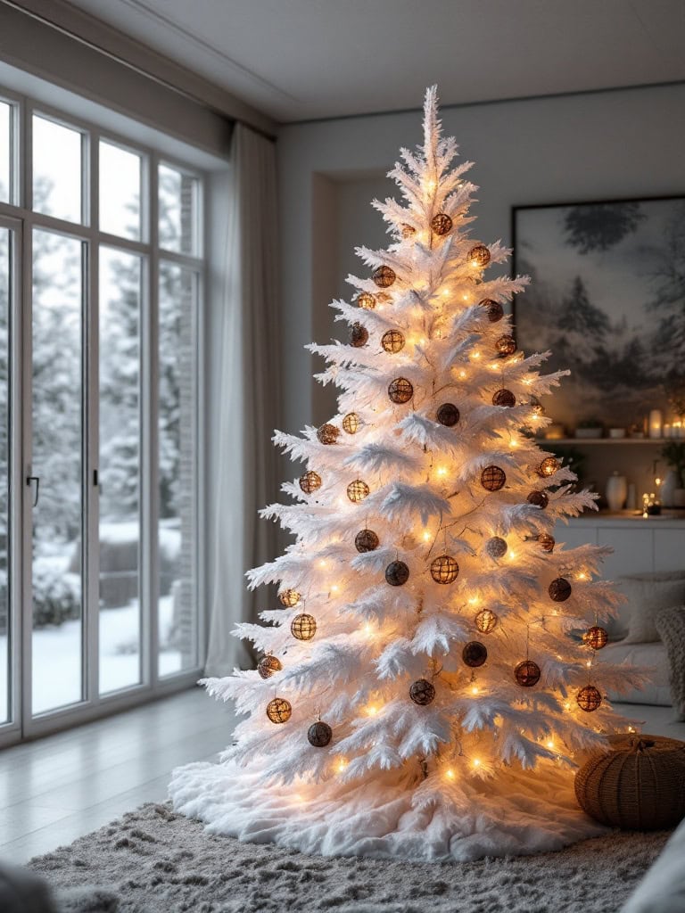 White Christmas Tree Decor Ideas - Embers Under Ice