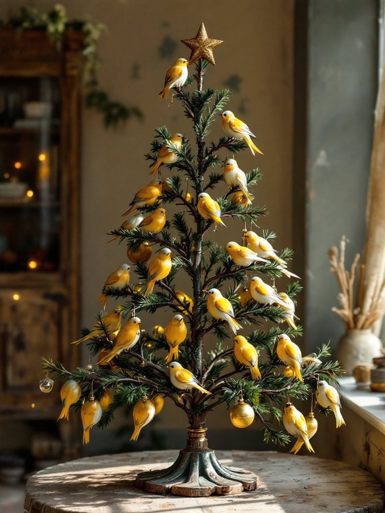 White Christmas Tree Decor Ideas - Thrift-Store Patina