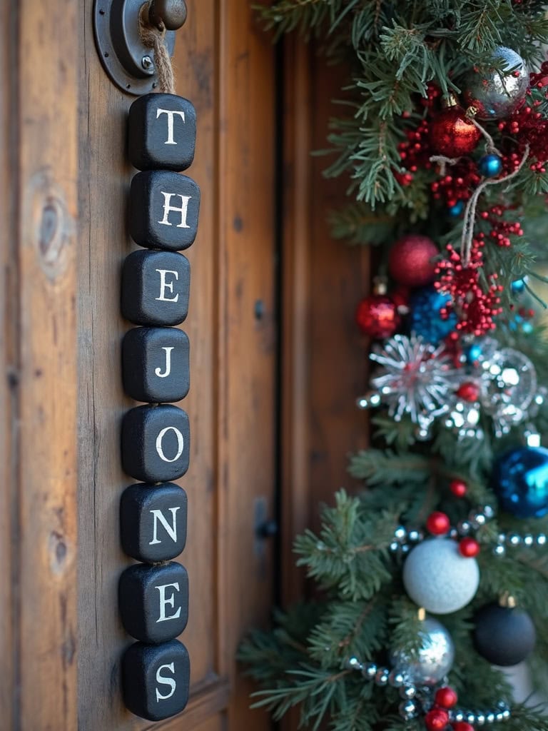 17 Winter Boho Front Door Decor Ideas to Infuse Your Home with Charm 26 Winter Boho Front Door Decor Ideas - Beaded house number