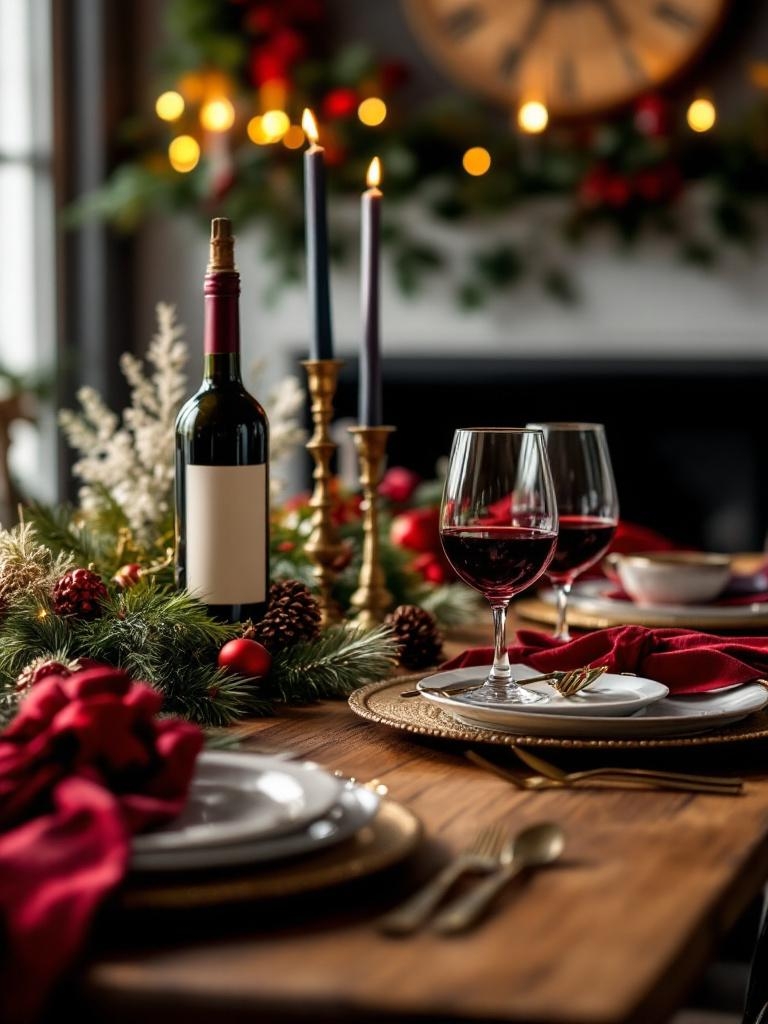 19 Stunning Burgundy Christmas Decor Inspirations For A Cozy Holiday 13 Burgundy Christmas Decor Inspirations - Wine Country Christmas Table