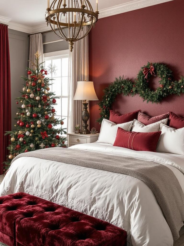 19 Stunning Burgundy Christmas Decor Inspirations For A Cozy Holiday 17 Burgundy Christmas Decor Inspirations - Bedroom Retreat