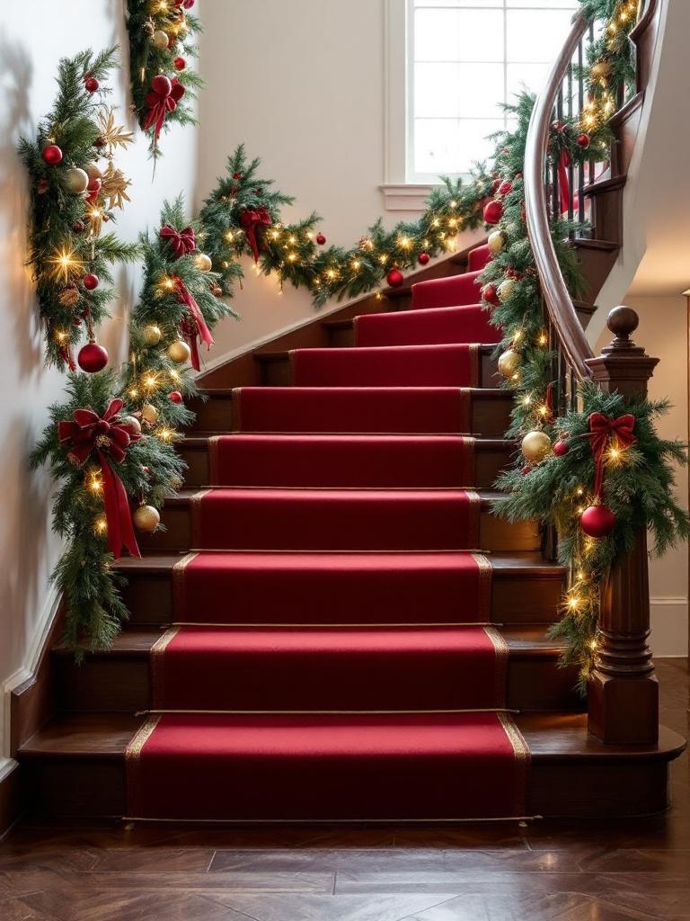 19 Stunning Burgundy Christmas Decor Inspirations For A Cozy Holiday 19 Burgundy Christmas Decor Inspirations - Staircase Elegance