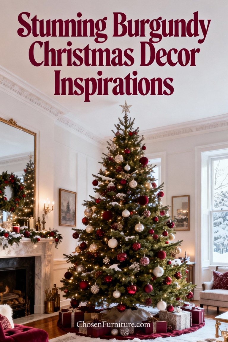 19 Stunning Burgundy Christmas Decor Inspirations - Chosen Furniture
